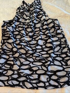 Mexx Black & White Abstract Scribble Blouse